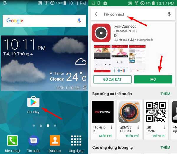 Phần mềm xem camera Hikvision trên điện thoại, máy tính