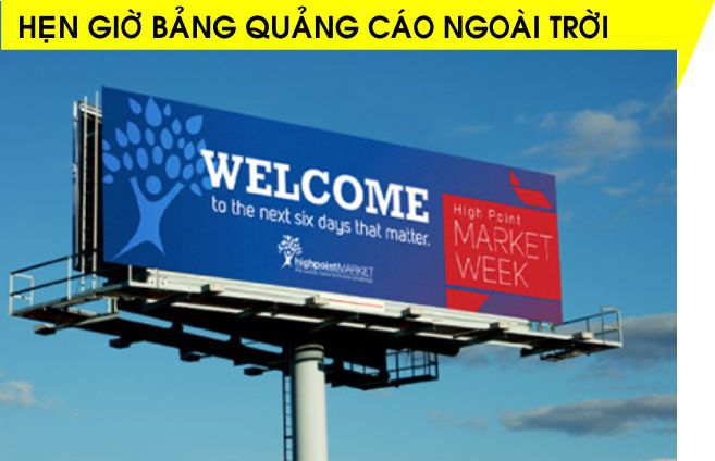 Hẹn giờ bật đèn chiếu sáng biển quảng cáo Hẹn giờ bật đèn chiếu sáng biển quảng cáo