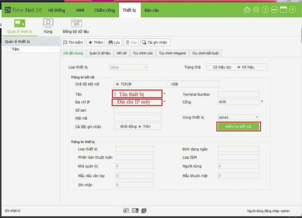 Hướng dẫn sử dụng ZKTime.Net 3.0 - phần mềm máy chấm công ZKteco